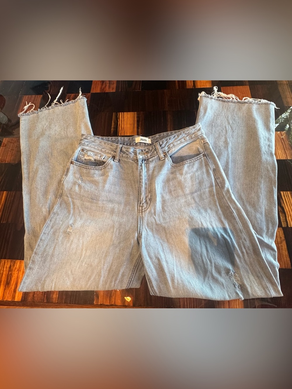 Just Black Light Blue Straight Leg Women's Jeans